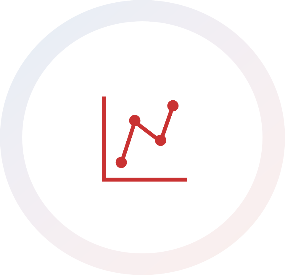 Line graph with data points